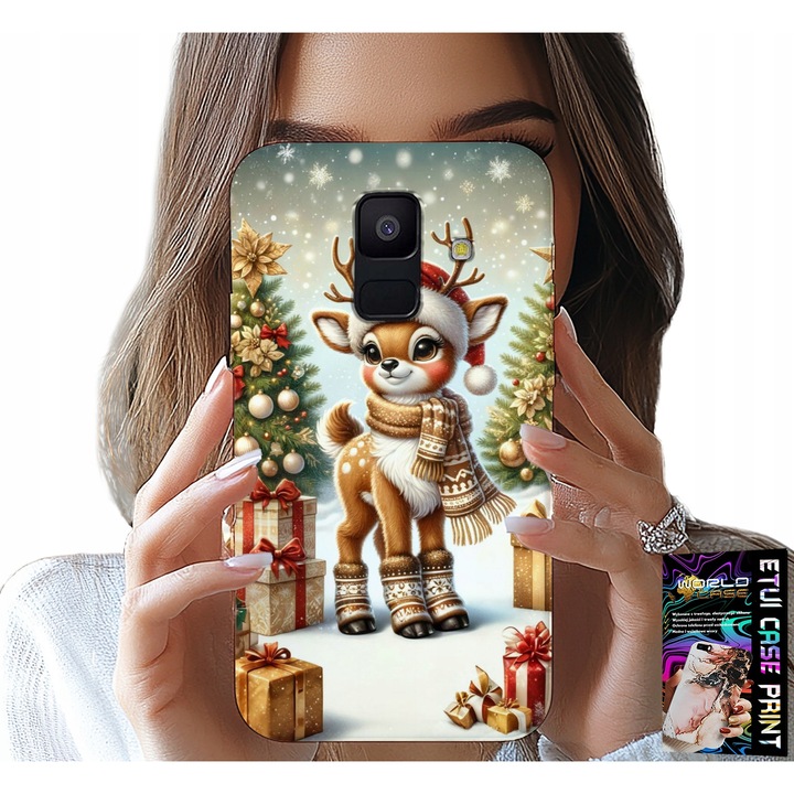 Tok Samsung A6 2018-hoz, World Case, karácsonyi design, szilikon