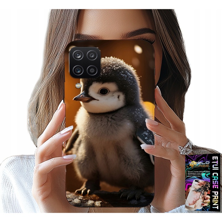 Carcasa pentru Samsung A12/M12, World Case, design pinguin, dimensiuni 0, 2cm, silicon