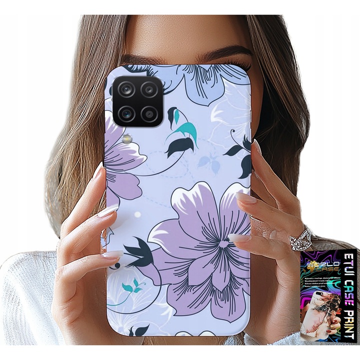 Carcasa pentru Samsung A12/M12, World Case, design floral, silicon, colorat