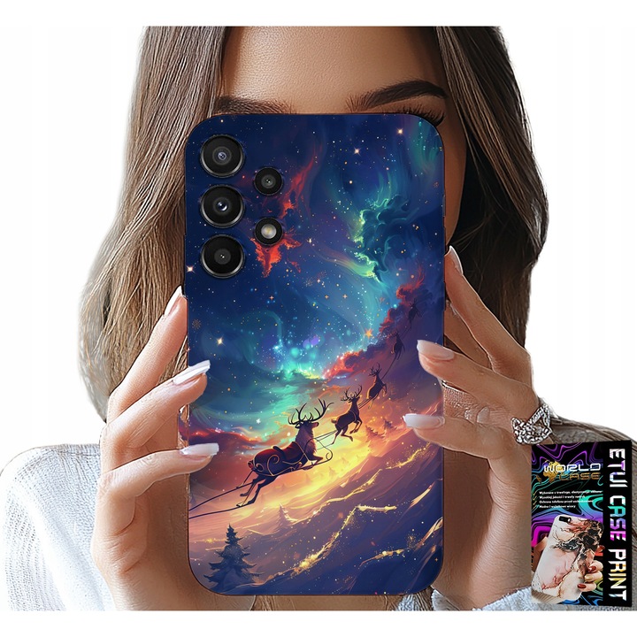 Tok Samsung Galaxy A32 4G-hez, World Case, karácsonyi design, szilikon, többszínű