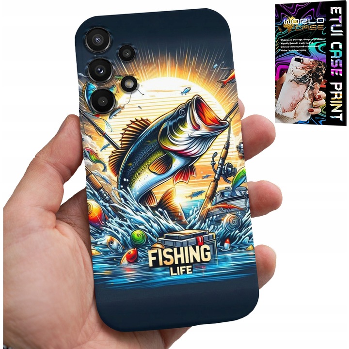 Husa pentru Samsung Galaxy A32, World Case, modele pește, silicon, imprimeu colorat