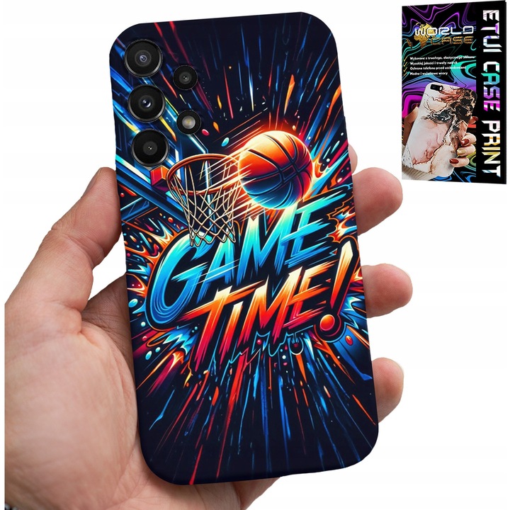 Tok Samsung Galaxy A32 5G telefonhoz, World Case, NBA kosárlabda Fan 23 Game Time, szilikon, többszínű