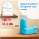 Комплект от 60 тапи за уши от пяна, 2 кутии за съхранение, 35.5 dB, многоцветни, 12x8x12см