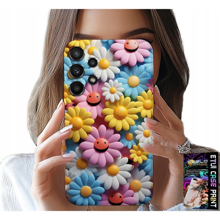 Carcasa pentru Samsung Galaxy A13, World Case, flori colorate, silicon