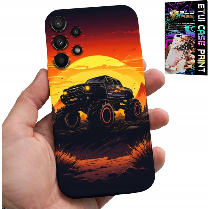 Carcasă pentru telefon, World Case, Samsung Galaxy A13, silicon, design truck, multicolor