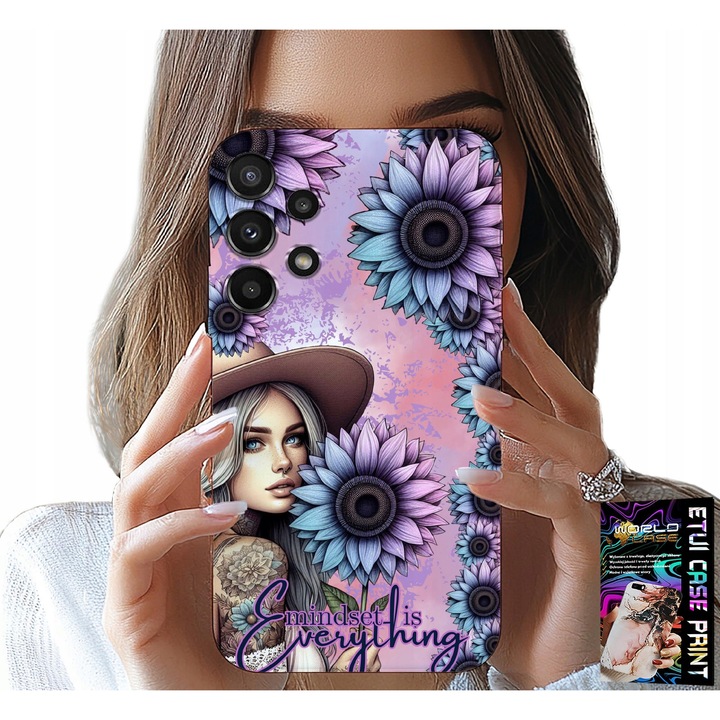 Husă telefon, World Case, Samsung Galaxy A32 5G, imprimeu floarea soarelui, silicon