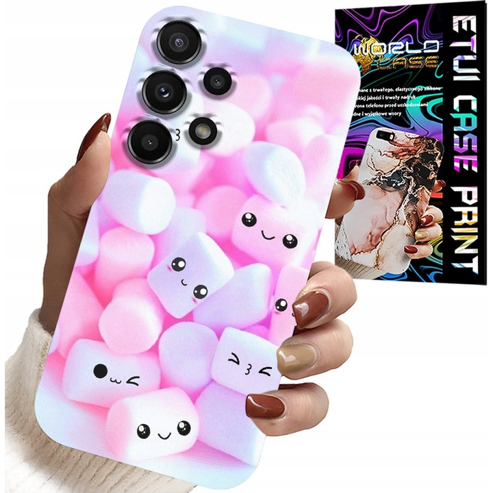 Carcasa pentru Samsung Galaxy A32 5G, World Case, Sweet Marshmallow, silicon, imprimare full color