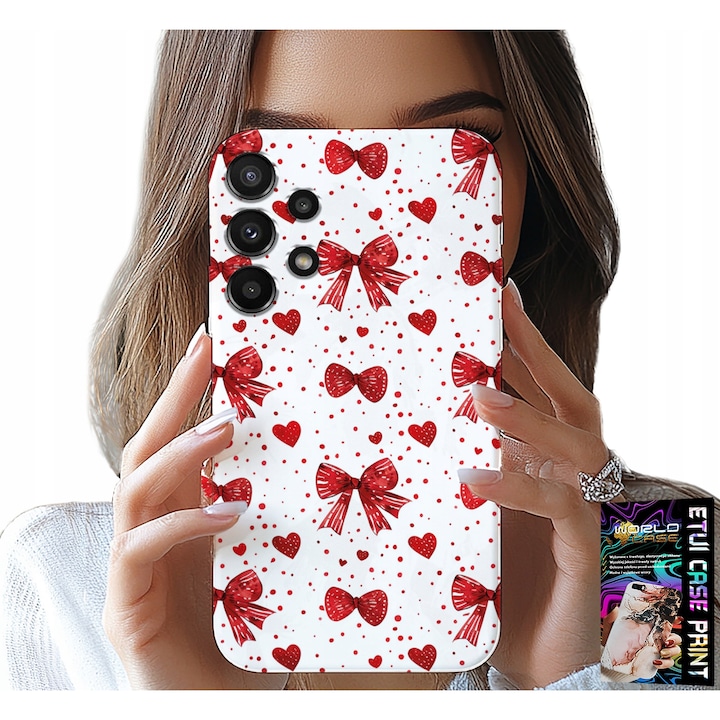 Tok Samsung Galaxy A32 5G-hez, World Case, piros, szilikon