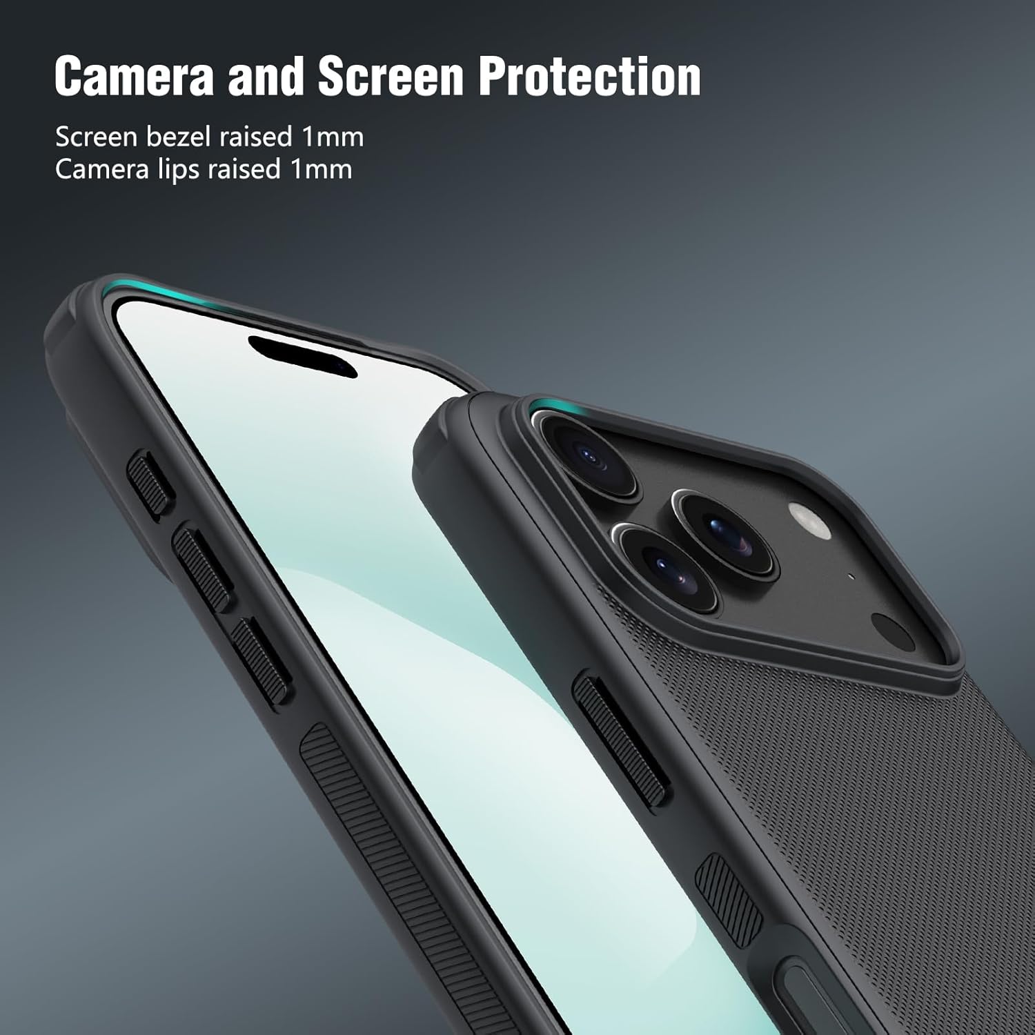 Carcasa Nillkin iPhone 17 Pro Max, protectie metalica lentila, negru