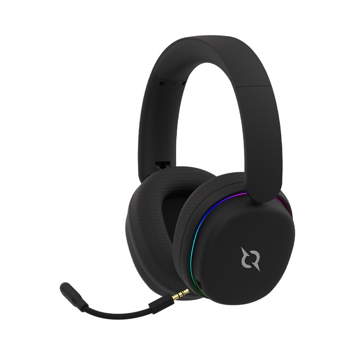 Безжични геймърски слушалки Aqirys Luna, 7.1 Virtual Surround, Bluetooth, Черни