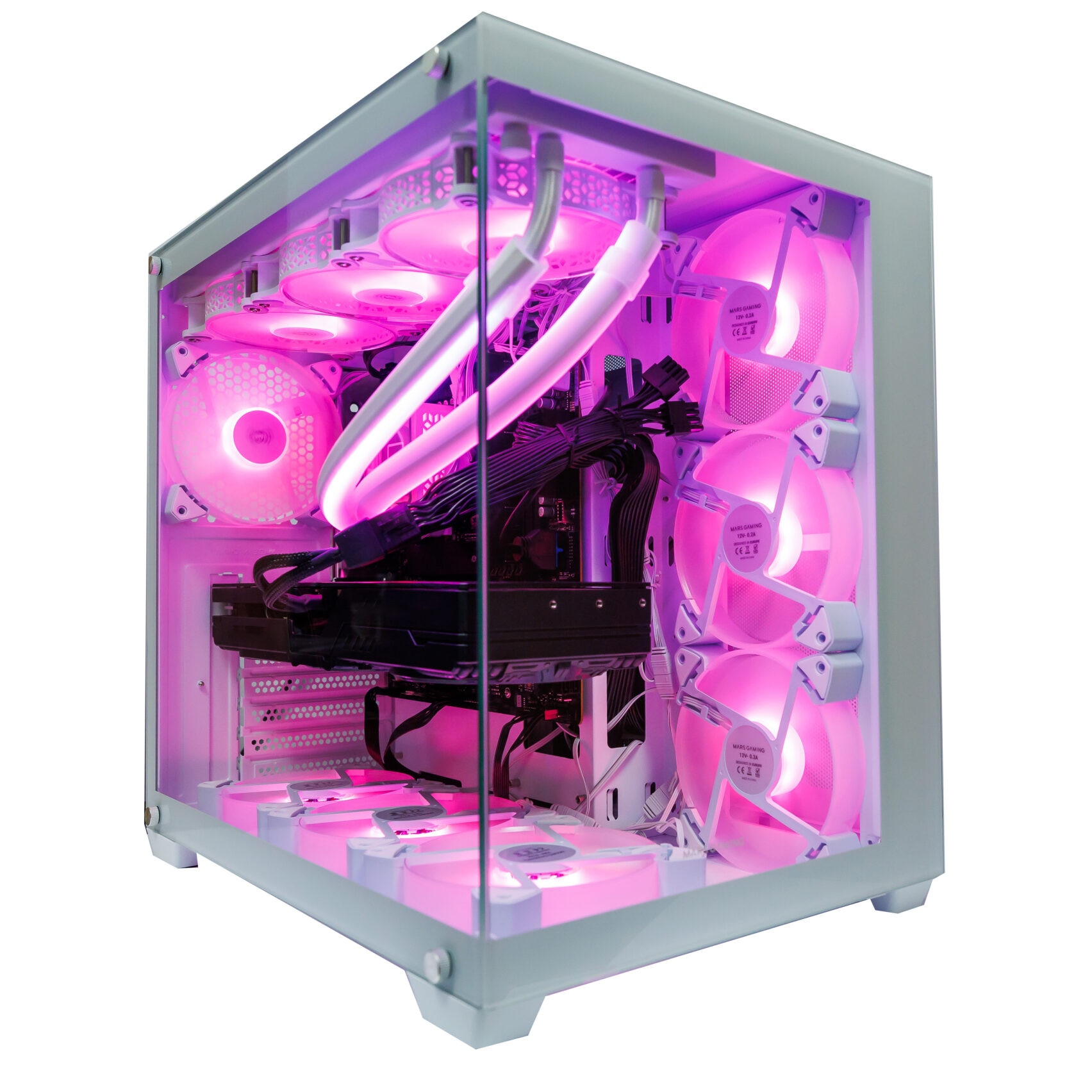 Sistem Desktop PC Gaming GRT White FAN cu procesor AMD Ryzen 7