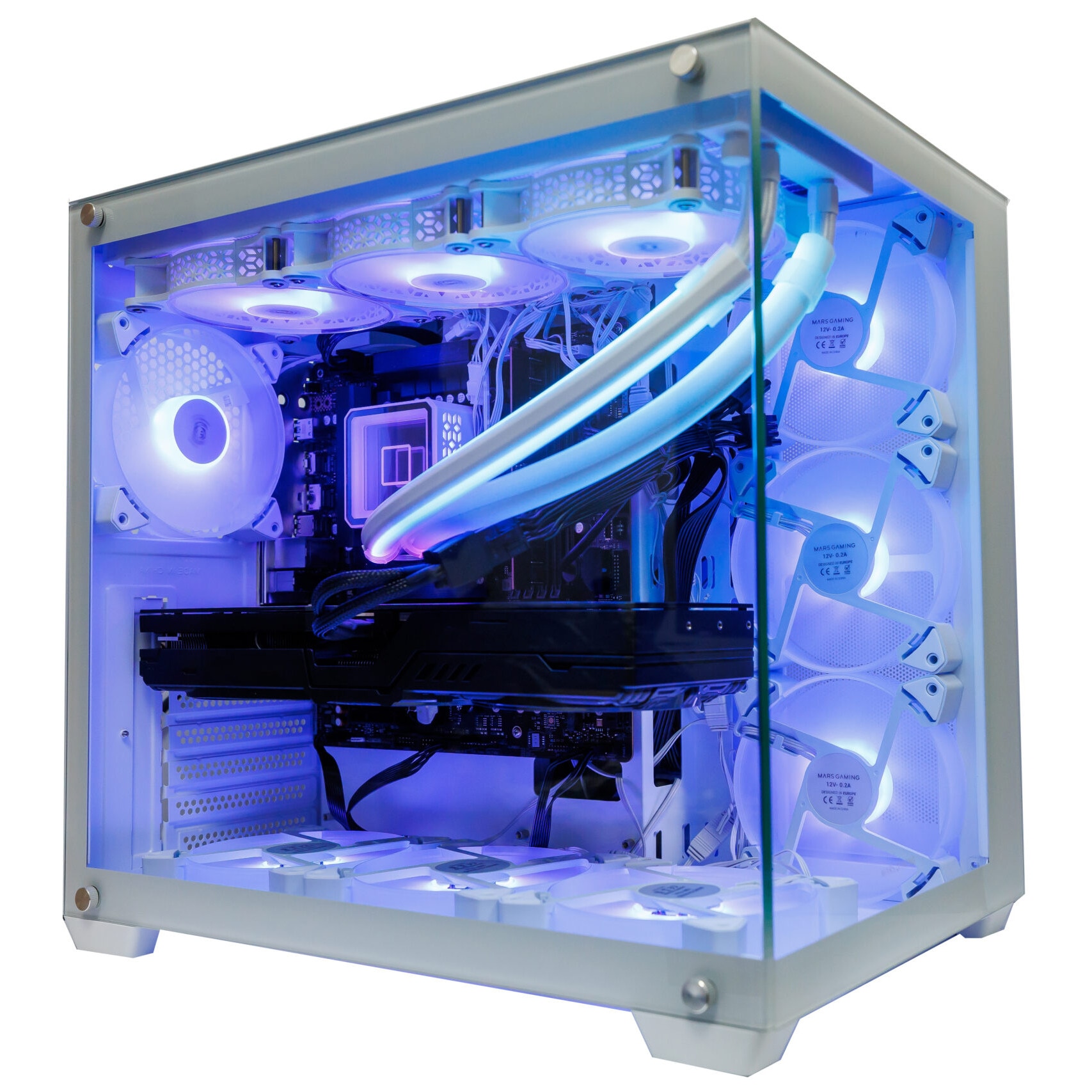 Sistem Desktop PC Gaming GRT White FAN cu procesor AMD Ryzen 7