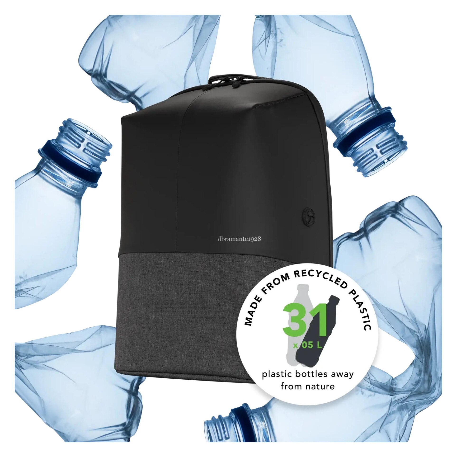 Rucsac Dbramante1928 Helsingborg, 16", 1 compartiment, culoare carbune