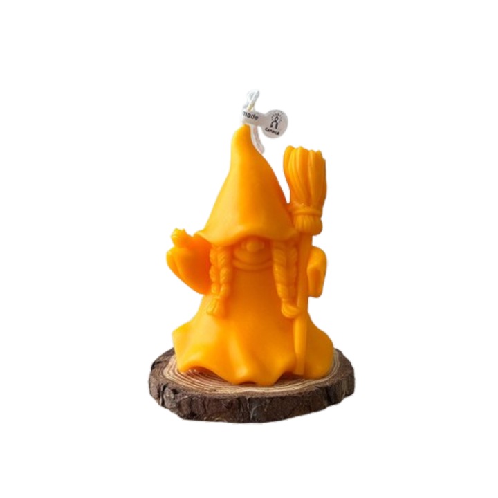 Ароматерапевтична свещ, оранжева, соев восък, аромат ябълка и канела, 108гр