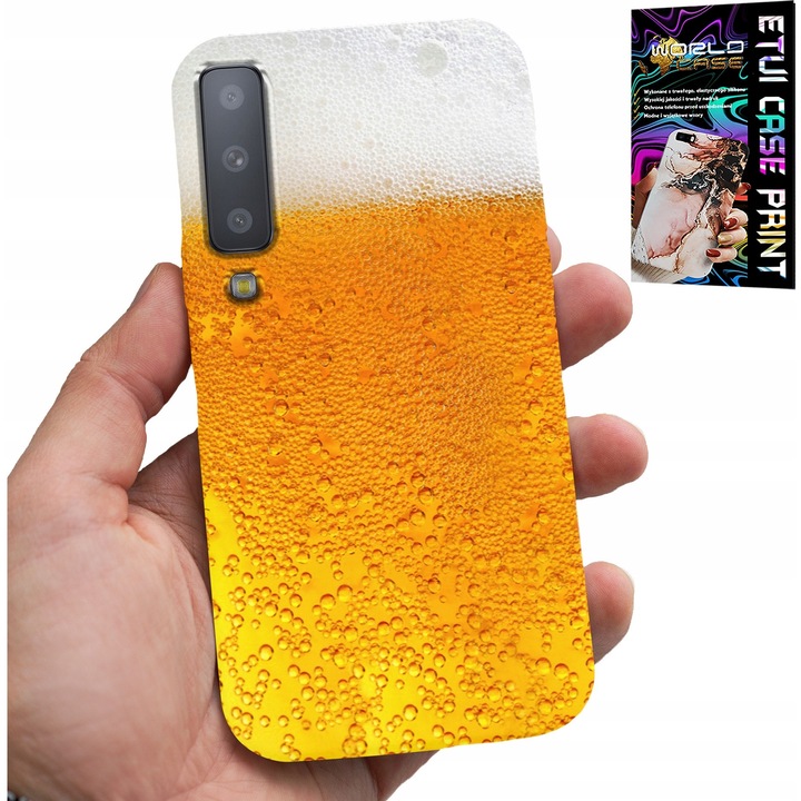 Tok Samsung A7 2018-hoz, World Case, söröskorsó mintával, szilikon, többszínű