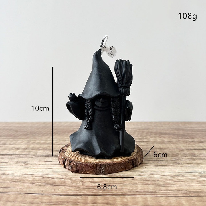 Ароматерапевтична свещ, черна, соев восък, 108гр, аромат Green Encounter