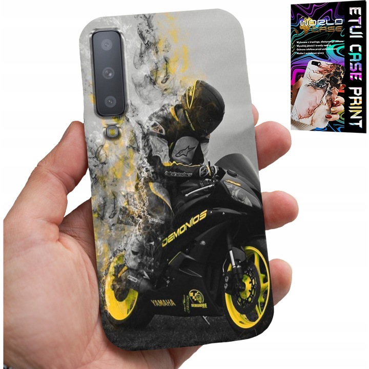 Caz pentru telefon, World Case, Samsung A7 2018, imprimat multicolor, silicon