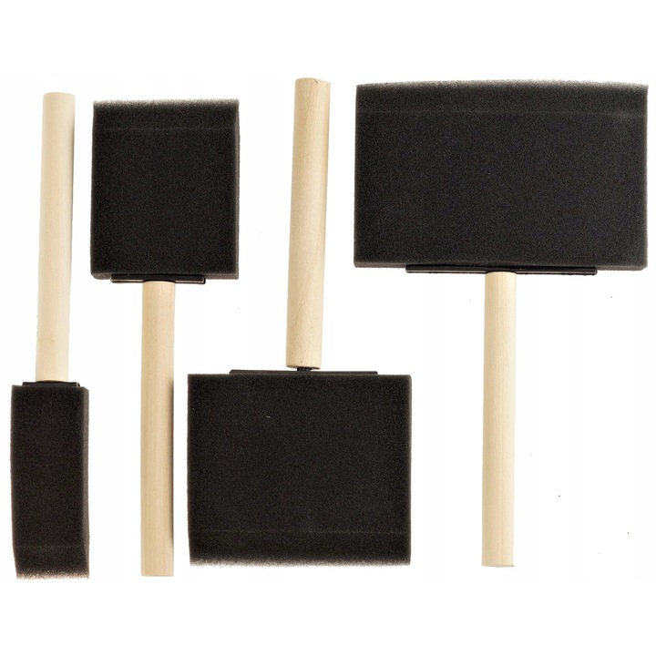 Set Pensule Calorifer, Feinz, Material Spuma, Maner Lemn, Parte De Lucru Perfect Neteda, Profesional, 170 x 75 mm, 4 Buc