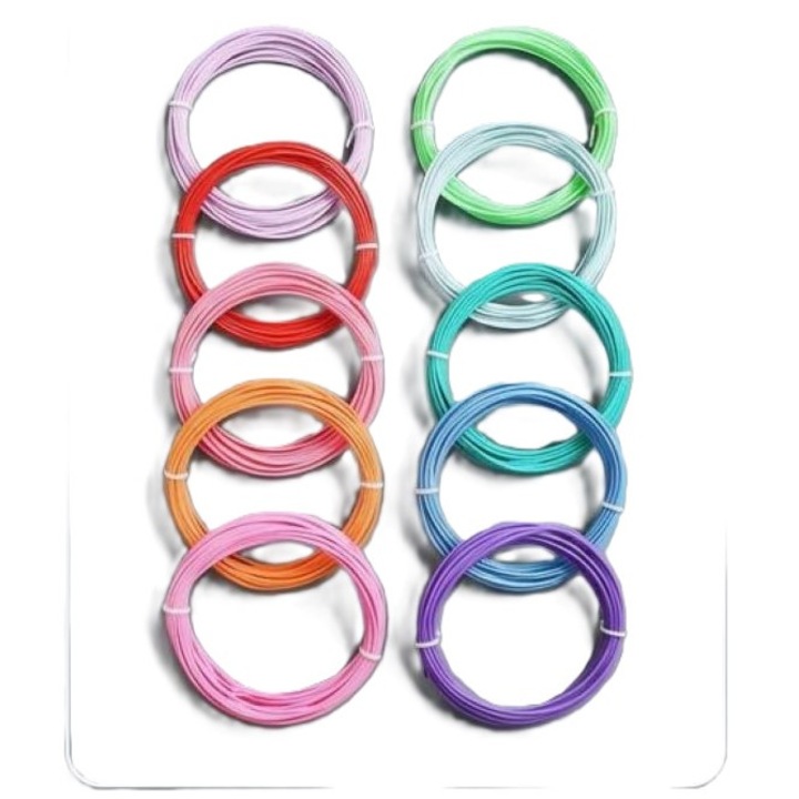 Консумативи за 3D принтиращи химикалки: PLA, екологичен материал, 1,75 мм тел за печат, цветни консумативи, подходящи за креативни DIY играчки за деца. 10 броя