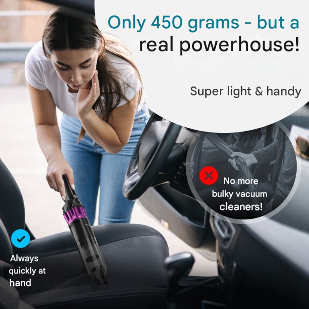 Aspirator de mana fara fir ProfiCare, ideal pentru masina si casa, filtru HEPA, fara sac, 2 trepte putere, 105.000 rpm, operare usoara, intuitiv, versatil, compact, accesorii incluse, antractit