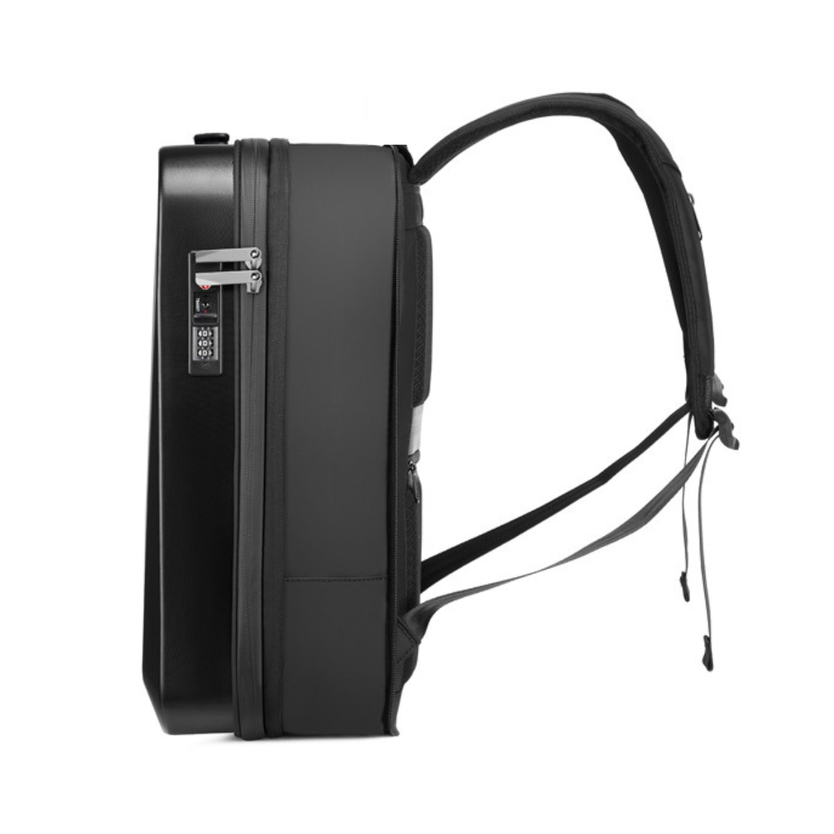 Rucsac Smart Extensibil pentru Laptop 3D AZeira®, Business, Gaming, 16 inch, Capacitate 20-35L, Antifurt, Cifru de Securitate, Conectivitate Multifunctional, Ergonomic, Organizare optima, Buzunare, Protectie ptr Laptopuri, 45x31x10/16 cm, Negru