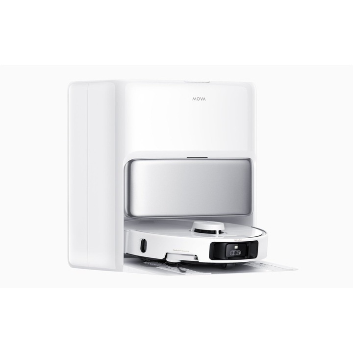 Прахосмукачка робот и моп MOVA P50 Pro Ultra, 19000Pa, Самопочистване, Четки против заплитане, Интелигентна станция, Бял