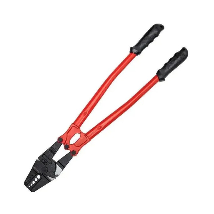 Kábelprés szerszám, 24 hüvelykes, vágó és zsinór 2 az 1-ben, szigetelt fogantyú, fekete