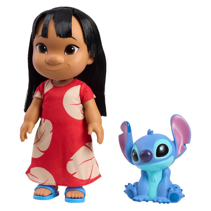 Set Lauta Lilo si Figurina Stitch, 36cm, Just Play, Multicolor, 38x18x12cm