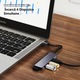 USB-C elosztó, 5 az 1-ben, 3x USB 2.0 + USB 3.0 + PD 100W port, 13.5cm kábel, laptophoz/PC-hez