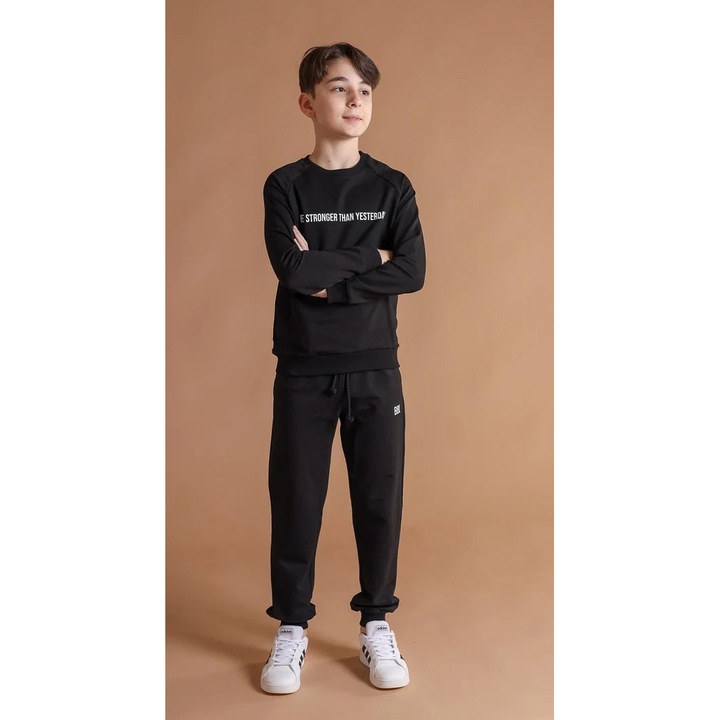 Trening din bumbac pentru baieti, Negru
