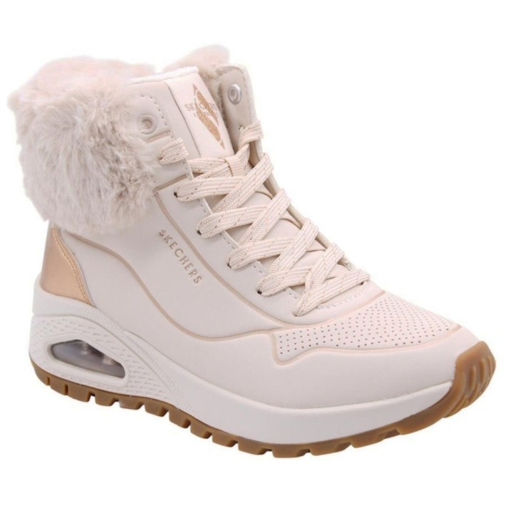 Skechers Skechers Uno Rugged Fall Shimmer ghete de damă cu șiret și fermoar 167993-NTGD