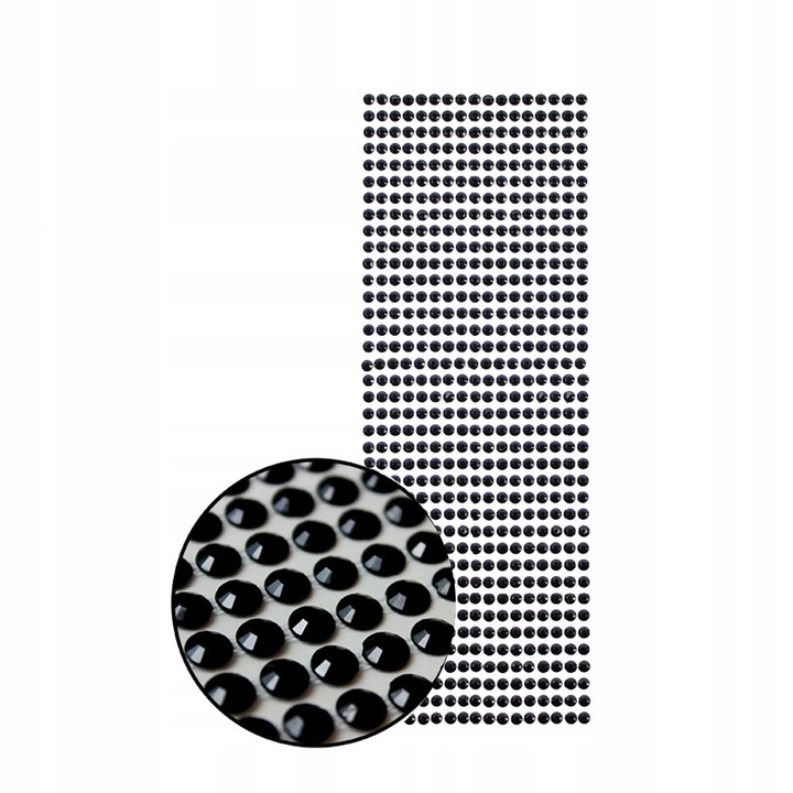 Декоративен цирконий, DIYQueen, H837, акрил, черен, Комплект 646 бр.