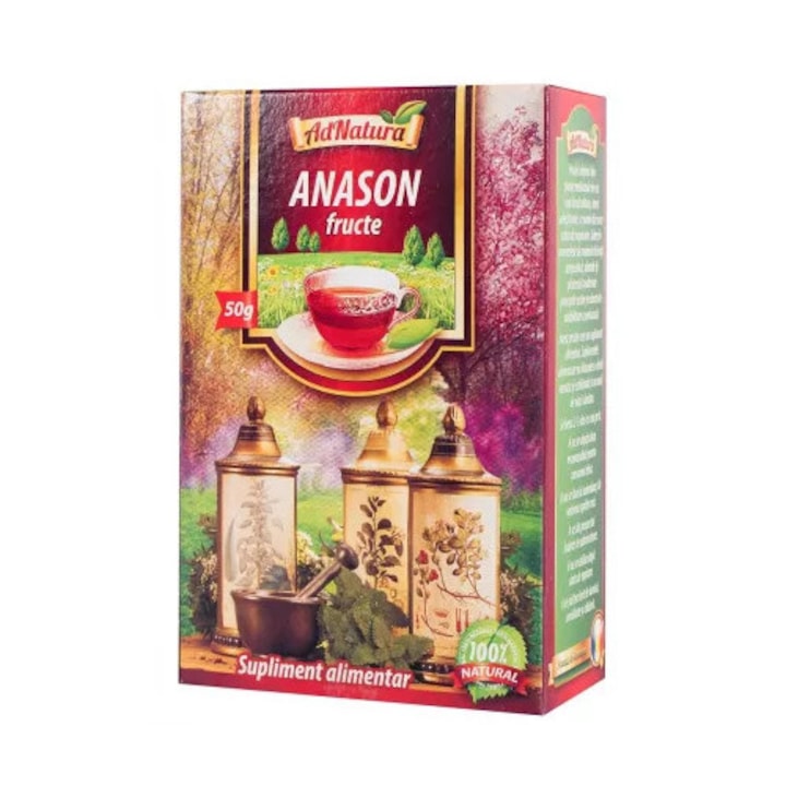 Ceai Anason Ad Natura, 50 g – Infuzie naturala pentru digestie, confort abdominal si relaxare
