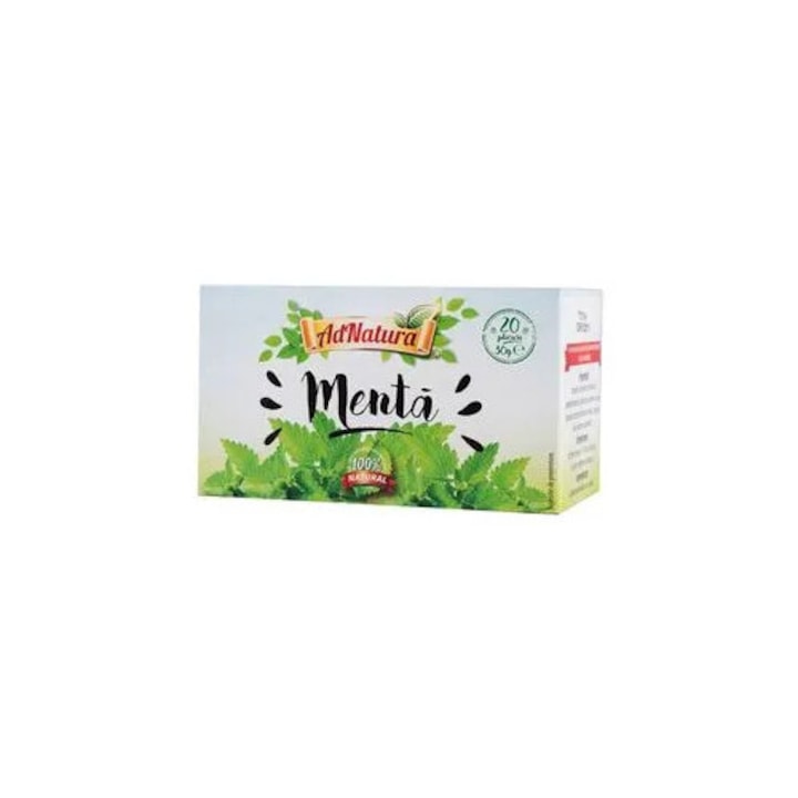 Ceai Menta Ad Natura – Doza 50 g, infuzie naturala pentru digestie si relaxare