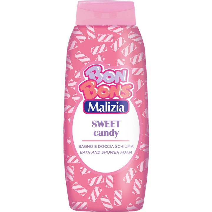 Malizia Sweet Candy tusfürdő, 500 ml, uniszex, rózsaszín