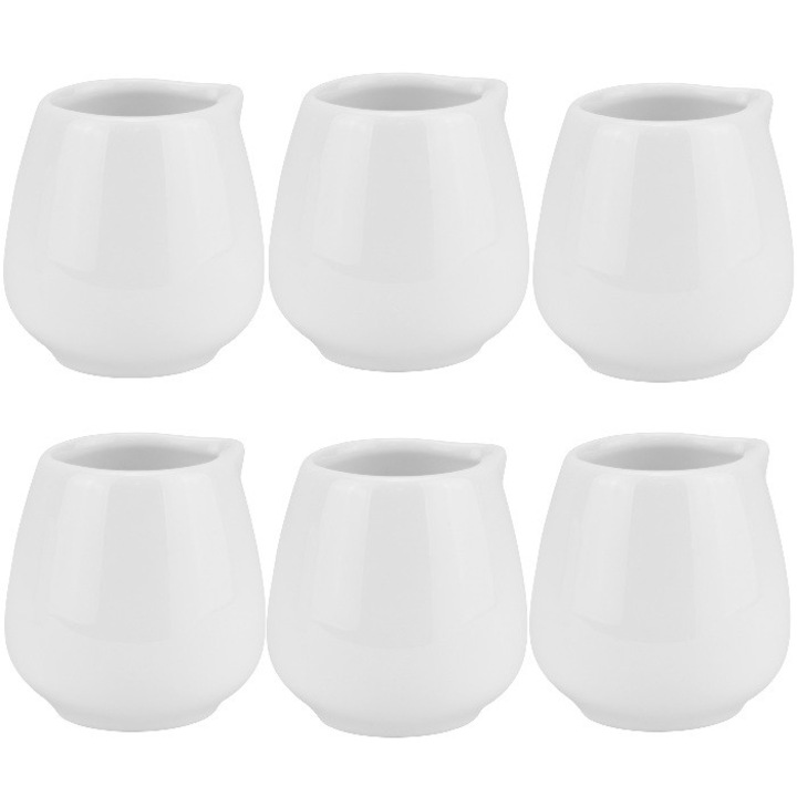 6 darabos porcelán tejeskancsó készlet Culinaro Vision White 160ml