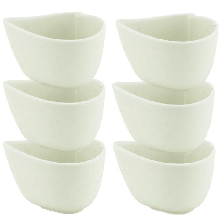 6 darabos csészealj készlet, porcelán Culinaro Hazel 100ml