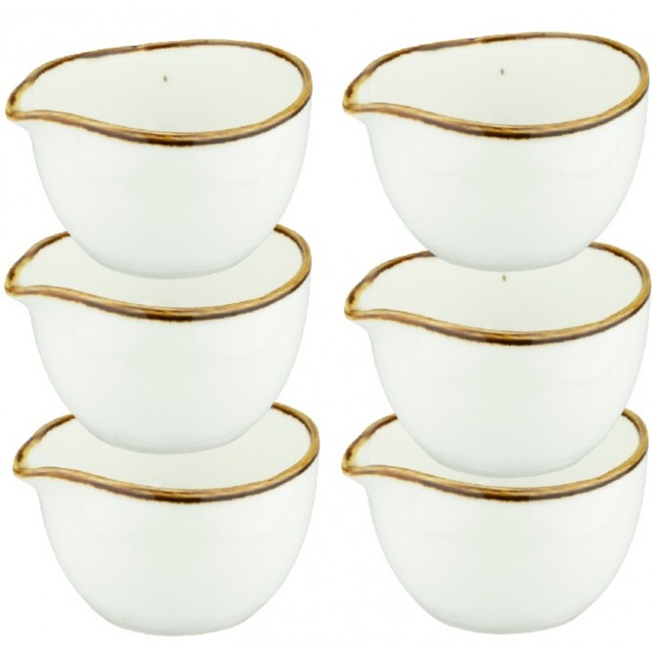 Set 6 sosiere CULINARO ARIZONA GLISS, portelan, 8xh5cm, 120ml