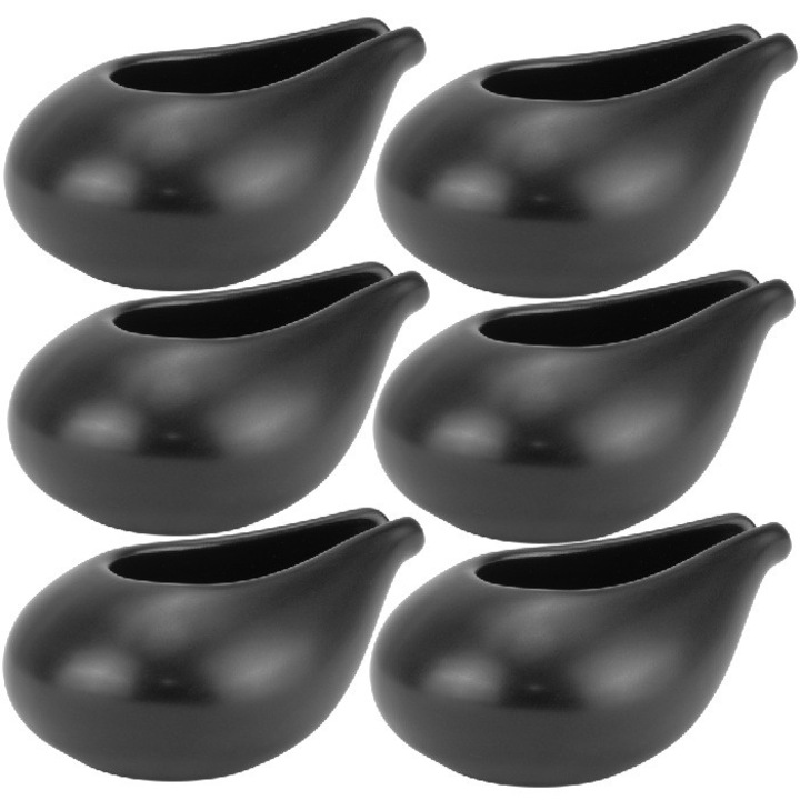 Set 6 sosiere portelan CULINARO VISION BLACK 120ml