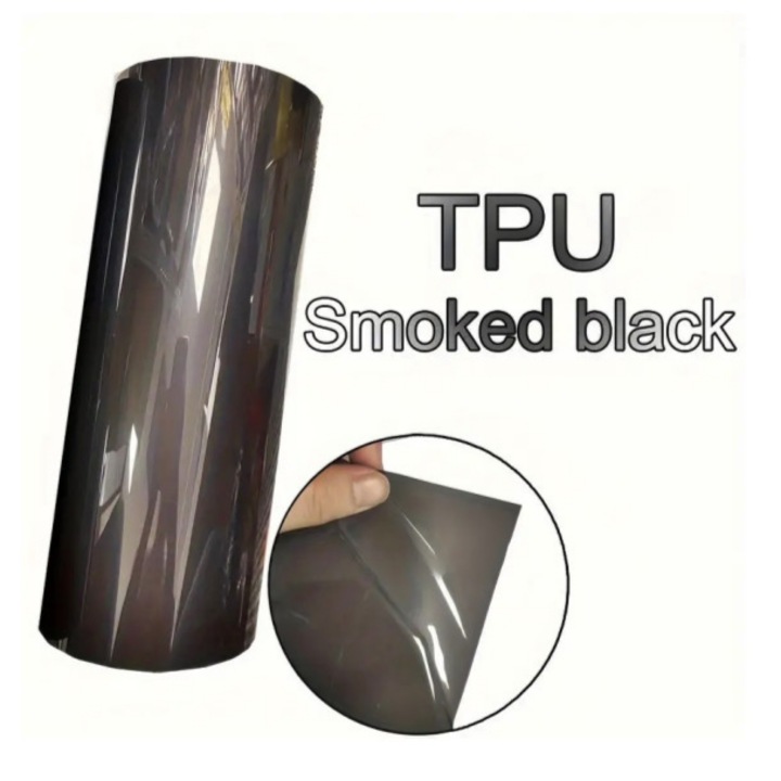 Folie far stop idealSTORE premium PPF TPU, Grosime 7.5 mil fumuriu, Dimensiuni 60x60cm, regenerare la caldura, protectie anti-zgarieturi, rezistenta la impact, rezistenta la caldura si UV