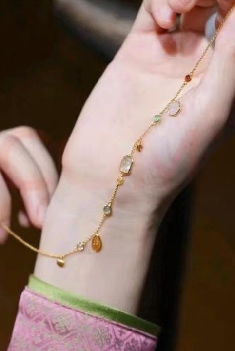 Bratara de picior, cupru, reglabila, 23cm