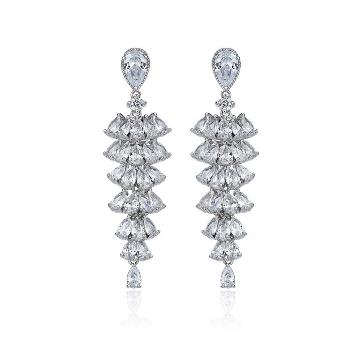 Cercei dama, argintiu