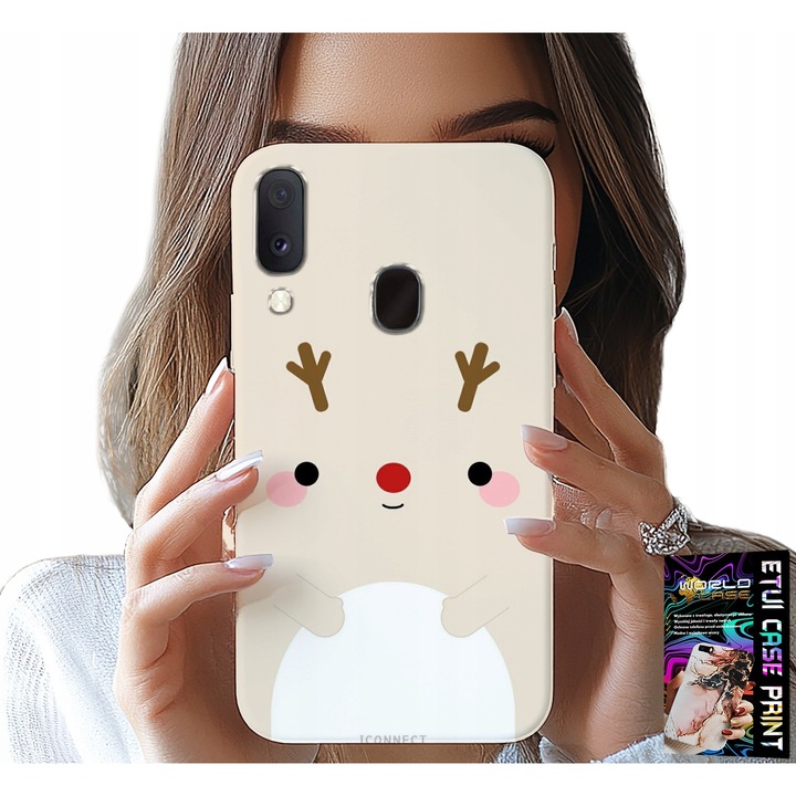 Carcasa pentru Samsung Galaxy A40, World Case, design Crăciun, silicon, imprimare full color