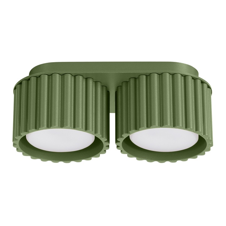 Lampa de tavan Sollux Lighting Aura 2 verde masliniu GX53 lumini in jos, minimalista