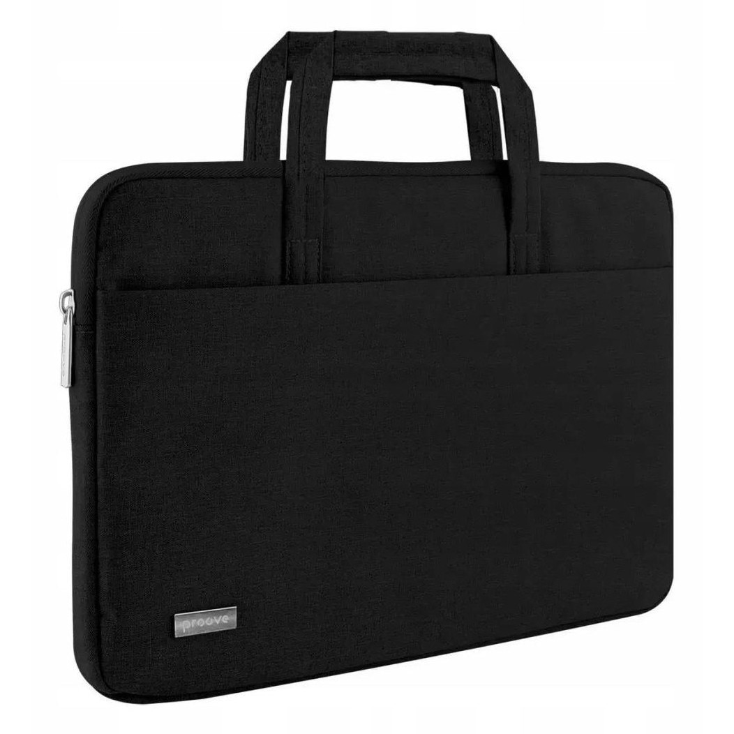 Bag case laptop case, Proove, Iris, 15.6", 1 compartiment principal + 1 compartiment exterior cu fermoar, rezistent la abraziune, protectie completa la 360°, design usor si ergonomic, protectie impotriva prafului si umezelii, negru, material oxford 3