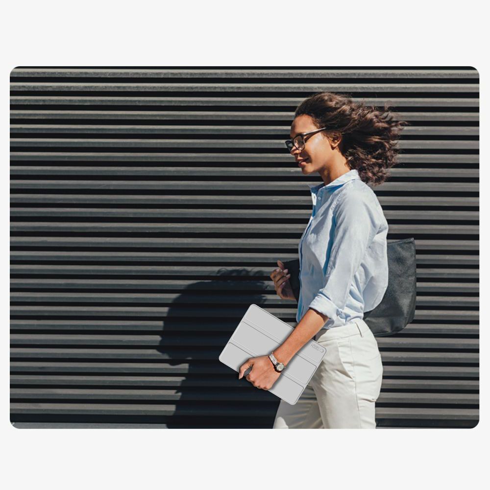 Husă de tabletă compatibilă cu Samsung Galaxy Tab S9 11" (SM-X710, SM-X716) - husă inteligentă gri, cu suport pentru creion