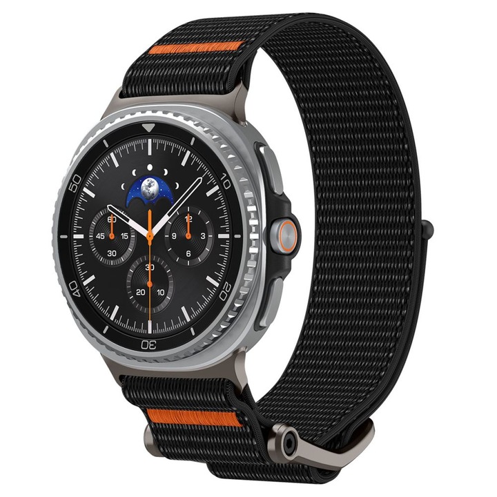Curea, compatibila cu Samsung Galaxy Watch 8 / Clasic (40 / 44 / 46 mm) - Spigen Durapro Flex - tesatura neagra