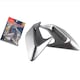 Set 2 Ornament Auto ,Omelivon® ,Ventilator de ventilatie universal pentru capota auto DIY,pentru Aripa, Usi, Capota, Culoare argint