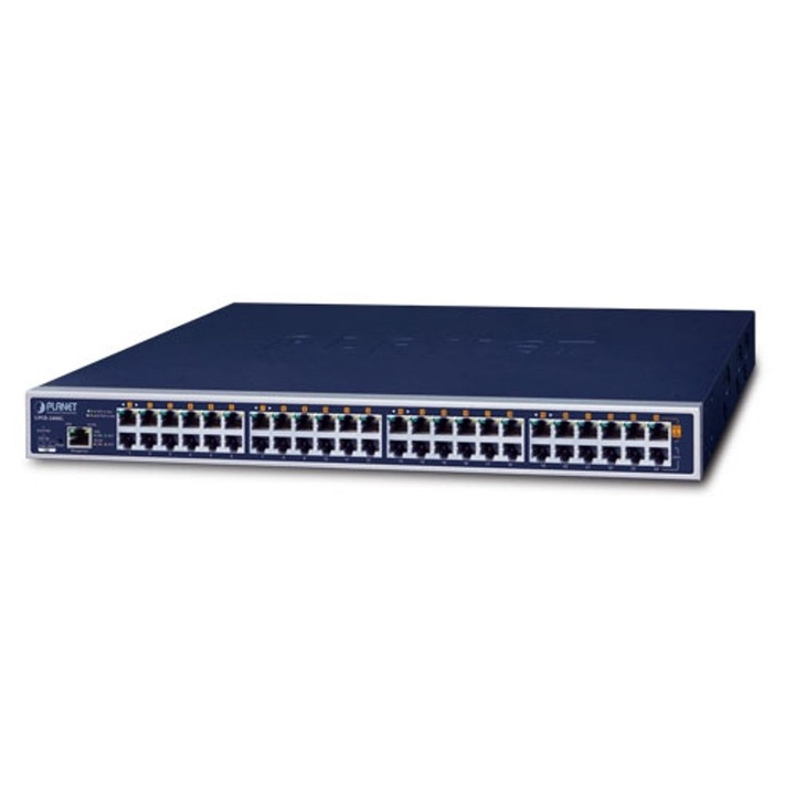 Switch Gigabit Ethernet Planet UPOE-2400G, PoE, albastru