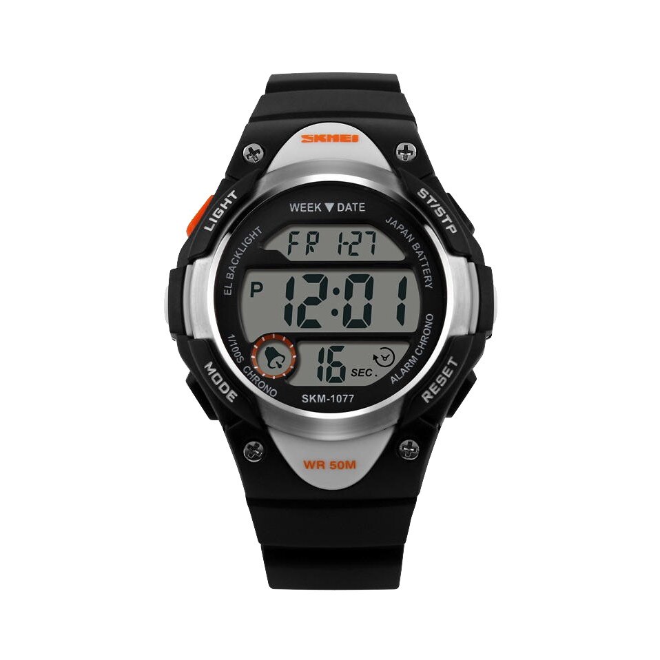 Ceas Skmei 1077 sport pentru copii cu led, negru